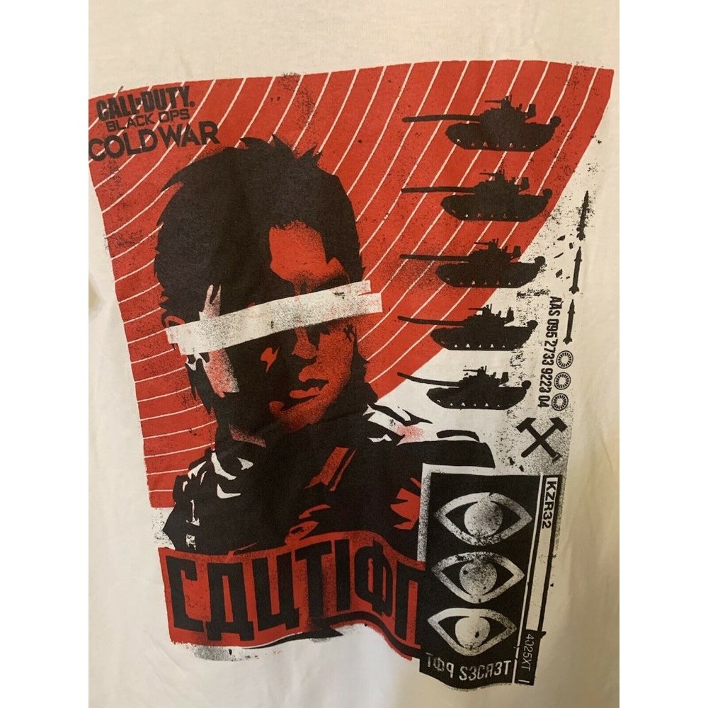 New Call Of Duty Black Ops Cold War T shirt Men’s S‎ white